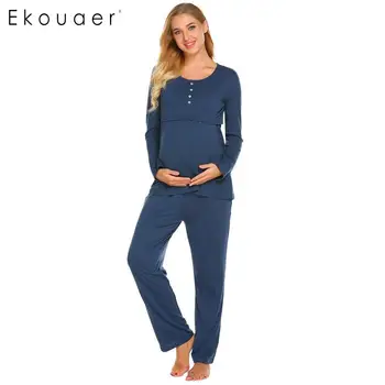 Ekouaer Pajama Set Women Long Sleeve Winter Sleepwear Suits Breastfeeding Maternity Soft Pajamas Sleepwear Ladies Homewear
Ekouaer Pajama Set Women Long Sleeve Winter Sleepwear Suits Breastfeeding Maternity Soft Pajamas Sleepwear Ladies Homewear