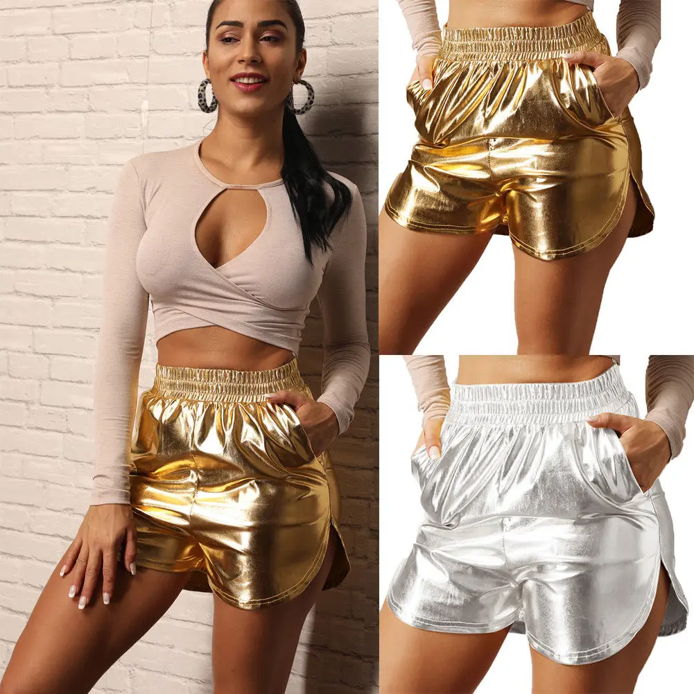 Women's Shiny Metallic Shorts Summer Casual Loose Workout Dance Shorts Fashion Casual Bottoms
Women's Shiny Metallic Shorts Summer Casual Loose Workout Dance Shorts Fashion Casual Bottoms