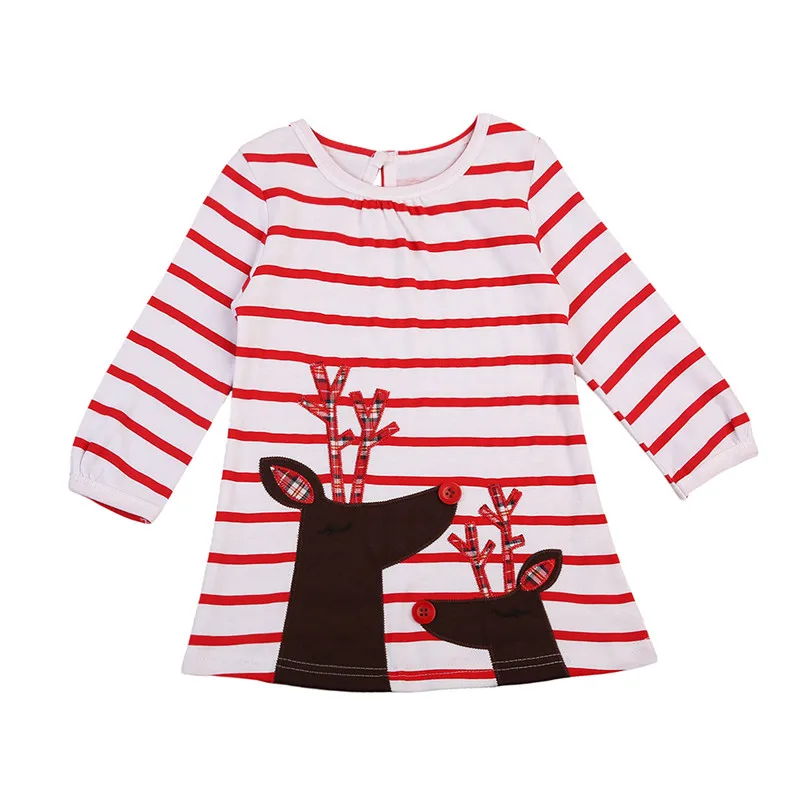 CANIS 2019 New Year Girls Clothes Christmas Girls Red Striped Cute deer dress Xmas dress Princess Dress Baby Cotton Dress
CANIS 2019 New Year Girls Clothes Christmas Girls Red Striped Cute deer dress Xmas dress Princess Dress Baby Cotton Dress