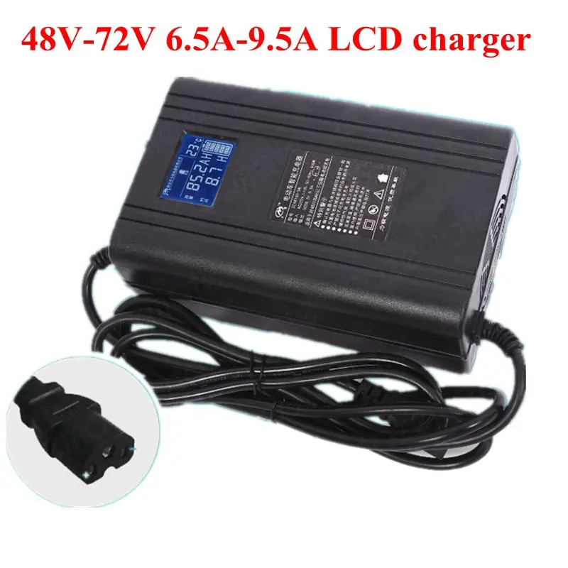 LCD Lithium Lifepo4 Lead Acid Battery Charger for Electric Car Ebike Automatic Power 48v 60v 72v 6.5A 9.5A Power LCD Charger
LCD Lithium Lifepo4 Lead Acid Battery Charger for Electric Car Ebike Automatic Power 48v 60v 72v 6.5A 9.5A Power LCD Charger