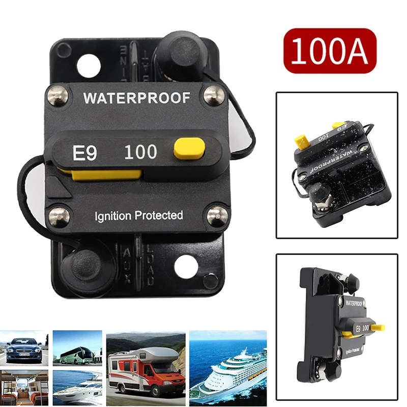 Car circuit breaker 100A manual reset switch self-recovery fuse holder square Dual Battery System Boat Fridge 12V 24V Fuse Reset
Car circuit breaker 100A manual reset switch self-recovery fuse holder square Dual Battery System Boat Fridge 12V 24V Fuse Reset