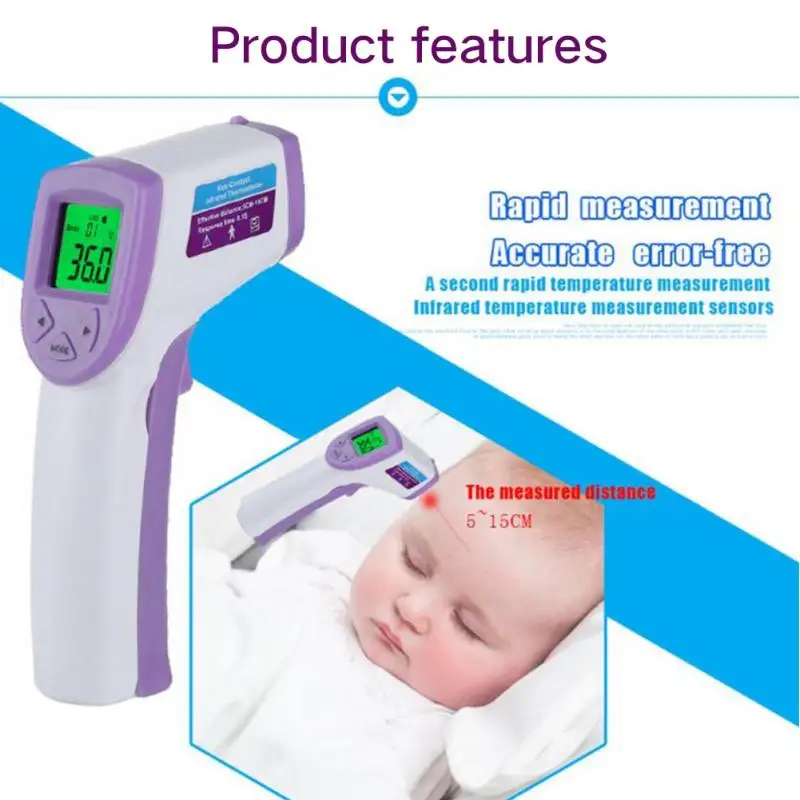 Baby Adult Fever Thermometer Forehead Infrared Portable Non-touch Body Temperature Digital Measure LCD Backlight Thermometer #18
Baby Adult Fever Thermometer Forehead Infrared Portable Non-touch Body Temperature Digital Measure LCD Backlight Thermometer #18