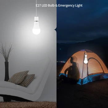 Pack of 2 Rechargeable 6W Emergency LED Light Bulbs 60W Equivalent Bright Outdoor Hanging Lamp Lights for Power Outage Camping
Pack of 2 Rechargeable 6W Emergency LED Light Bulbs 60W Equivalent Bright Outdoor Hanging Lamp Lights for Power Outage Camping