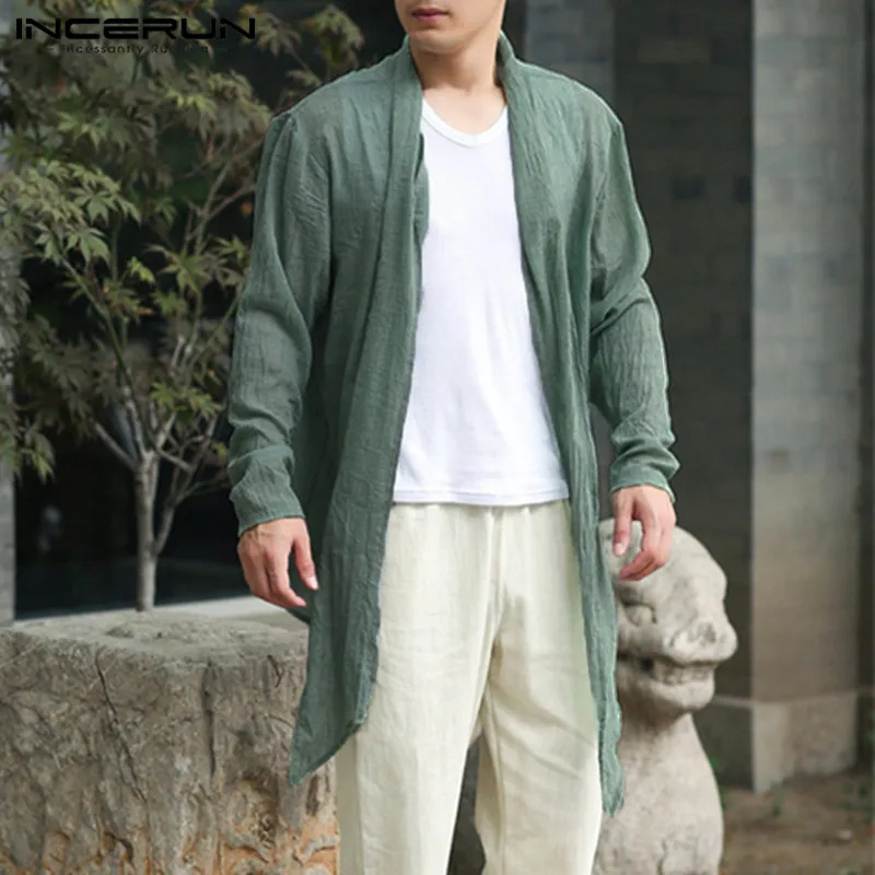 INCERUN NEW Stylish Mens Long Jackets Outwear Long Sleeve Irregular Hem Retro Male Cloak Coats Casual Trench Windbreaker Tops
INCERUN NEW Stylish Mens Long Jackets Outwear Long Sleeve Irregular Hem Retro Male Cloak Coats Casual Trench Windbreaker Tops