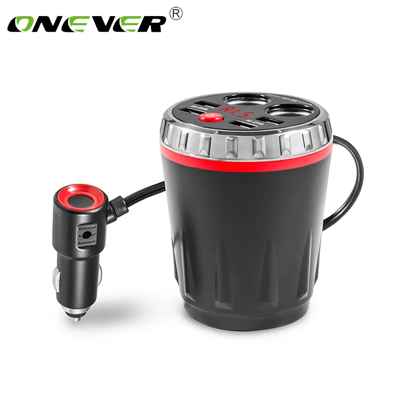 Onever 5V 3.1A 4 USB Expand Back Seat Car Charger Car Cup Electronic Lighter Socket Splitter Tablet Dual Cigarette Lighter
Onever 5V 3.1A 4 USB Expand Back Seat Car Charger Car Cup Electronic Lighter Socket Splitter Tablet Dual Cigarette Lighter