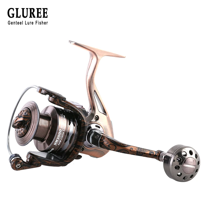 GLUREE Full Metal Fishing Spinning Reel 12+1BB 5.2:1 Saltwater Carp Fishing Reel Metal Line Cup Left/Right Handle HM2000~HM7000
GLUREE Full Metal Fishing Spinning Reel 12+1BB 5.2:1 Saltwater Carp Fishing Reel Metal Line Cup Left/Right Handle HM2000~HM7000