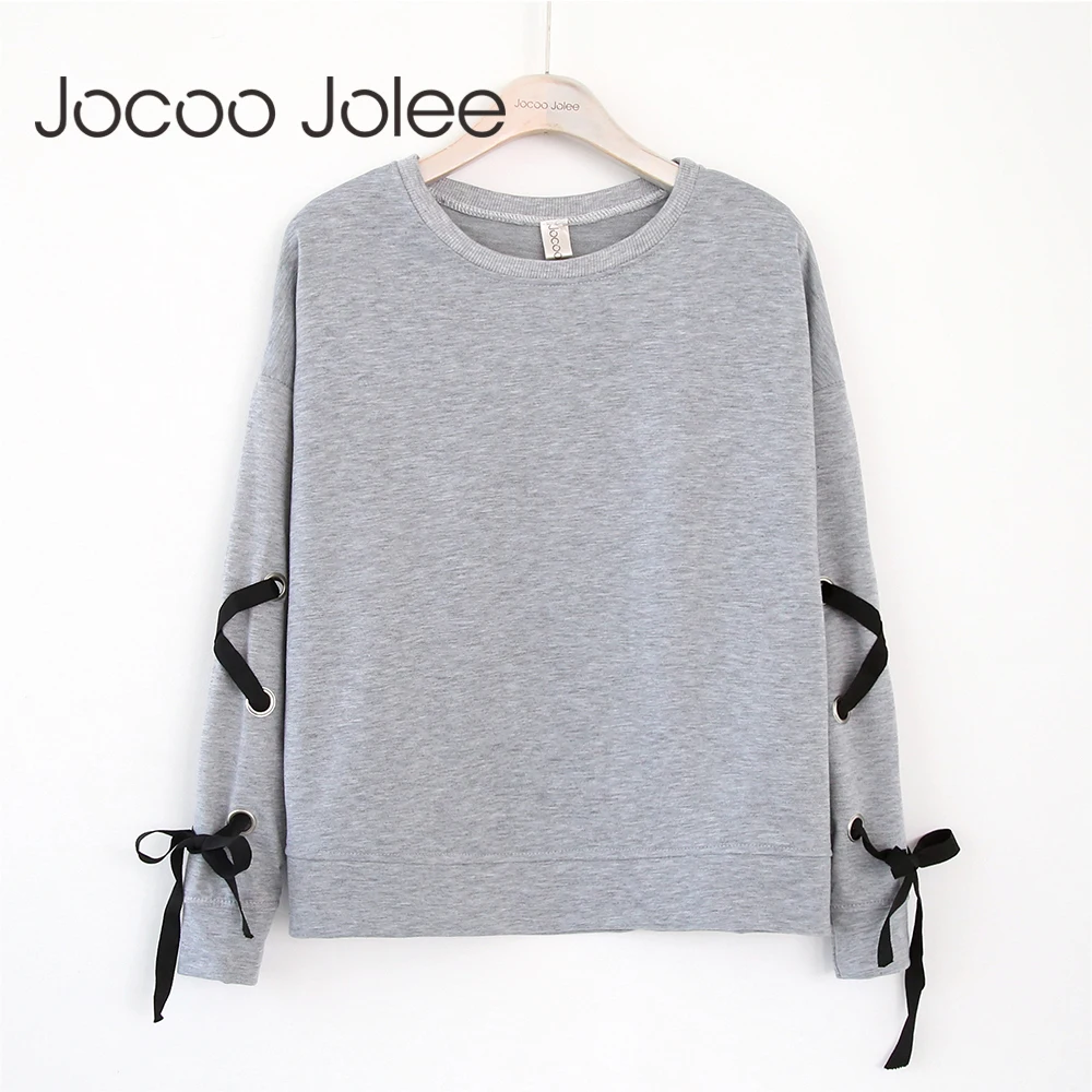 Jocoo Jolee Casual O-Neck Hoodies for Women Fashion Lace-up Sleeves Design Pullover Solid Color Winter New 2017 Global Shopping
Jocoo Jolee Casual O-Neck Hoodies for Women Fashion Lace-up Sleeves Design Pullover Solid Color Winter New 2017 Global Shopping