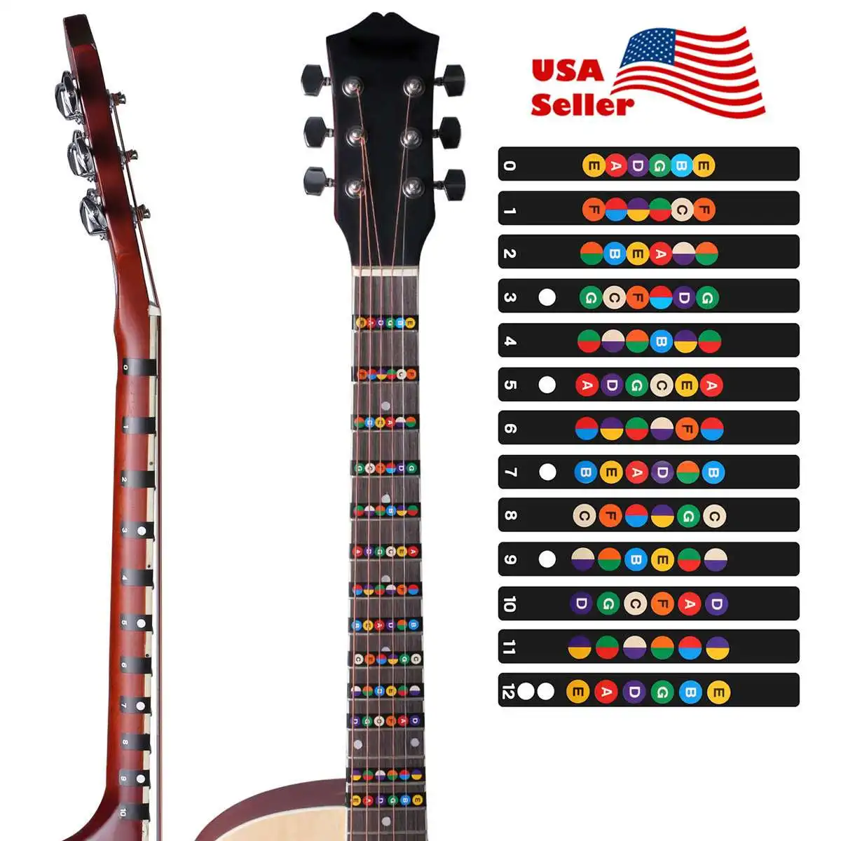 Professional Guitar Scale Sticker Musical Alphabet Stickers Coded Note Strips For Trainer Learner Parts For Guitar Trainers
Professional Guitar Scale Sticker Musical Alphabet Stickers Coded Note Strips For Trainer Learner Parts For Guitar Trainers