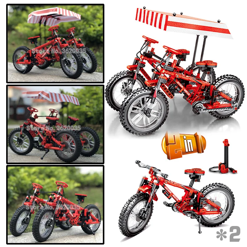 Mechanical Mountain Bicycle 2 Cars Variable Tandem Bicycle Form City Building Blocks Series Gift For Children Toy With Legoingly
Mechanical Mountain Bicycle 2 Cars Variable Tandem Bicycle Form City Building Blocks Series Gift For Children Toy With Legoingly