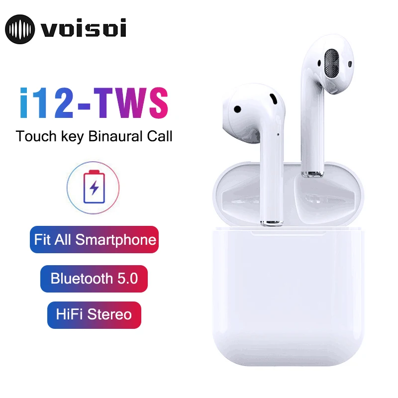 New i12 TWS Wireless Bluetooth 5.0 Earphone Sports Sweatproof Wireless Earbuds i12 tws HiFi Sound Headset For Samsung S10 Plus
New i12 TWS Wireless Bluetooth 5.0 Earphone Sports Sweatproof Wireless Earbuds i12 tws HiFi Sound Headset For Samsung S10 Plus