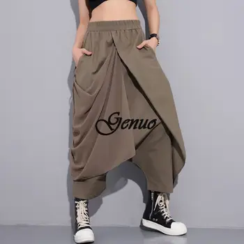 2019 New Spring High Elastic Waist Black Fold Bandage Stitch Loose Long Cross-pants Women Trousers Fashion
2019 New Spring High Elastic Waist Black Fold Bandage Stitch Loose Long Cross-pants Women Trousers Fashion