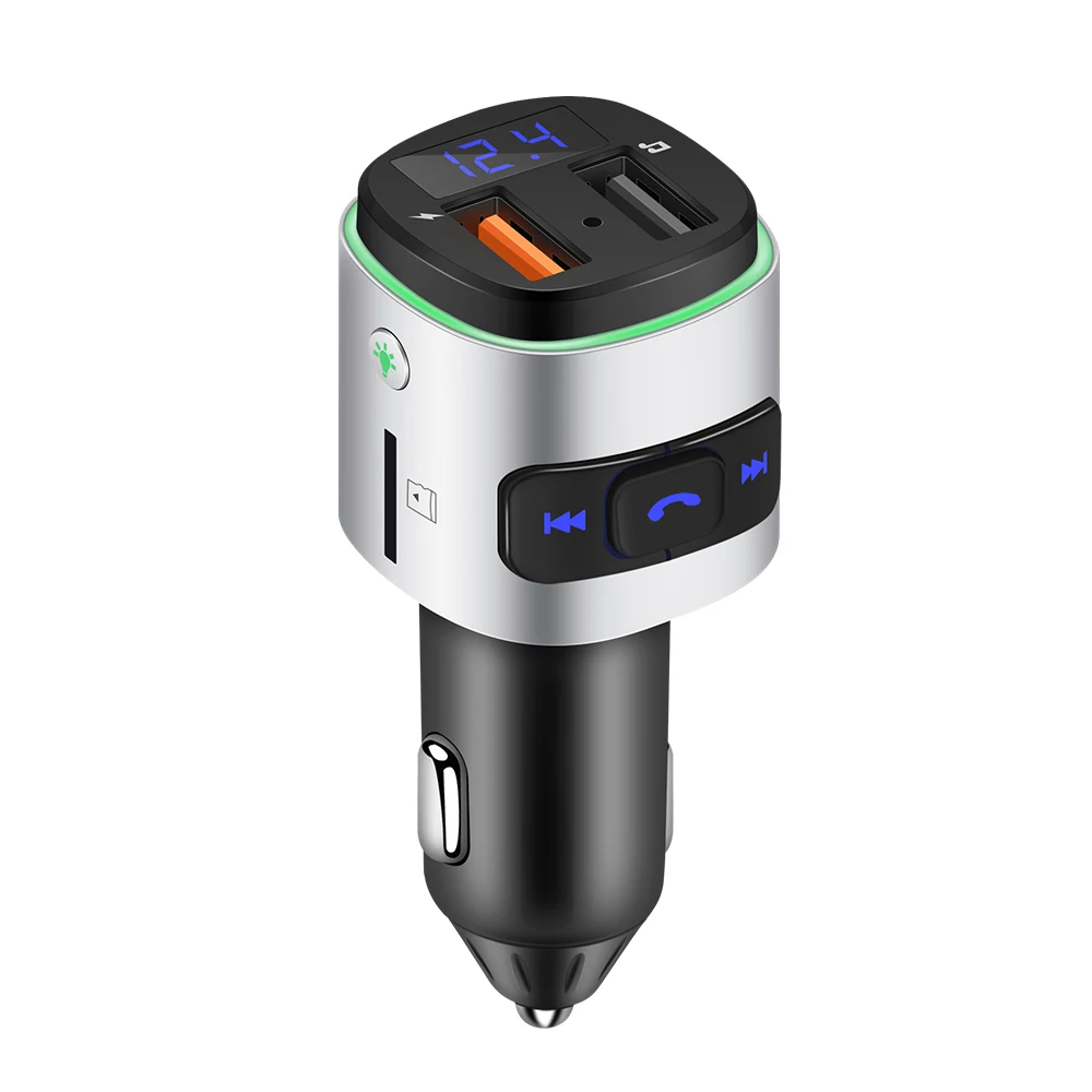 Onever FM Transmitter QC 3.0 Charger AUX Modulator Bluetooth 4.2 Wireless Car Radio Adapter TF USB MP3 Player With Ambient Light
Onever FM Transmitter QC 3.0 Charger AUX Modulator Bluetooth 4.2 Wireless Car Radio Adapter TF USB MP3 Player With Ambient Light