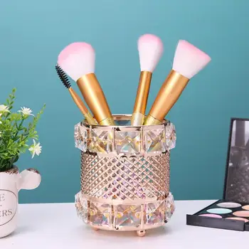 Metal Crystal Makeup Brush Storage Tube Eyebrow Cosmetic Pencil Makeup Pens Jewelry Storage Organizer Box Rack Home Decoration
Metal Crystal Makeup Brush Storage Tube Eyebrow Cosmetic Pencil Makeup Pens Jewelry Storage Organizer Box Rack Home Decoration