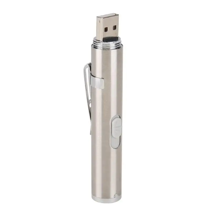 2 in 1 USB Rechargeable Mini Red Laser Pointer Pen with White Mini LED Torch Pen Design Hanging Flash Light With Metal Clip
2 in 1 USB Rechargeable Mini Red Laser Pointer Pen with White Mini LED Torch Pen Design Hanging Flash Light With Metal Clip