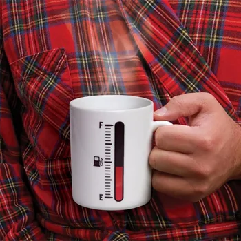 1Piece Tank Up Fuel Gauge Heat Sensitive Tankup Thermometer Ceramic Cup Color Changing Magic Coffee Mug
1Piece Tank Up Fuel Gauge Heat Sensitive Tankup Thermometer Ceramic Cup Color Changing Magic Coffee Mug