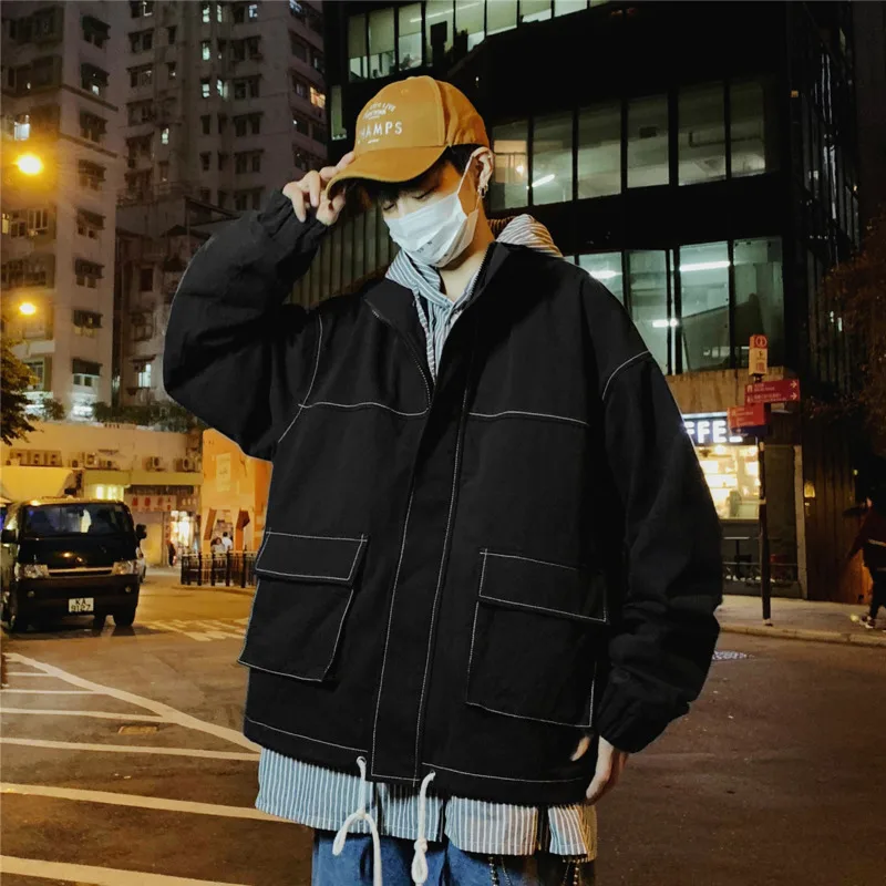 2019 Spring New Japanese College Wind Men's Casual Long-sleeved Trend Hip-hop Lovers Tooling Multi-pocket Jacket Large Size
2019 Spring New Japanese College Wind Men's Casual Long-sleeved Trend Hip-hop Lovers Tooling Multi-pocket Jacket Large Size