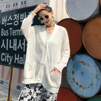 Lazy Wind Spring Summer Knitted Cardigan Women 2019 Korean Casual Pockets Batwing Sleeve Sun-proof Long Cardigan feminino Thin
Lazy Wind Spring Summer Knitted Cardigan Women 2019 Korean Casual Pockets Batwing Sleeve Sun-proof Long Cardigan feminino Thin