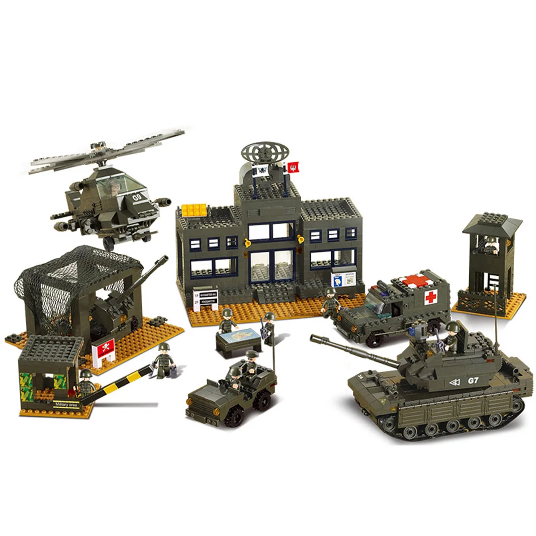 Sluban Military Theme DIY Small Particle Model Building Block Assembly Army Headquarters Brick Toy for Children
Sluban Military Theme DIY Small Particle Model Building Block Assembly Army Headquarters Brick Toy for Children