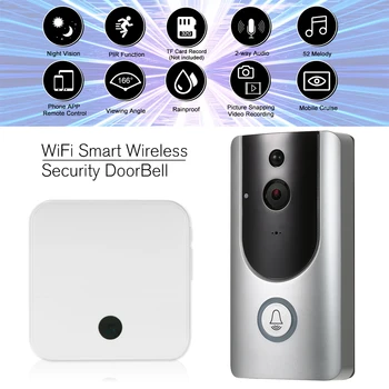 1080P WiFi Smart Wireless Security Doorbell +2PCS 18650 Batteries Smart Visual Intercom Recording Video Door Phone Night Vision
1080P WiFi Smart Wireless Security Doorbell +2PCS 18650 Batteries Smart Visual Intercom Recording Video Door Phone Night Vision