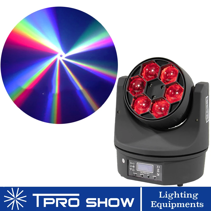 Bee Eye LED Moving Head 6x10W RGBW Lyre Beam Stage Light Rainbow Lighting Rotate Effect 60W Light Projector For Club Party DJ
Bee Eye LED Moving Head 6x10W RGBW Lyre Beam Stage Light Rainbow Lighting Rotate Effect 60W Light Projector For Club Party DJ