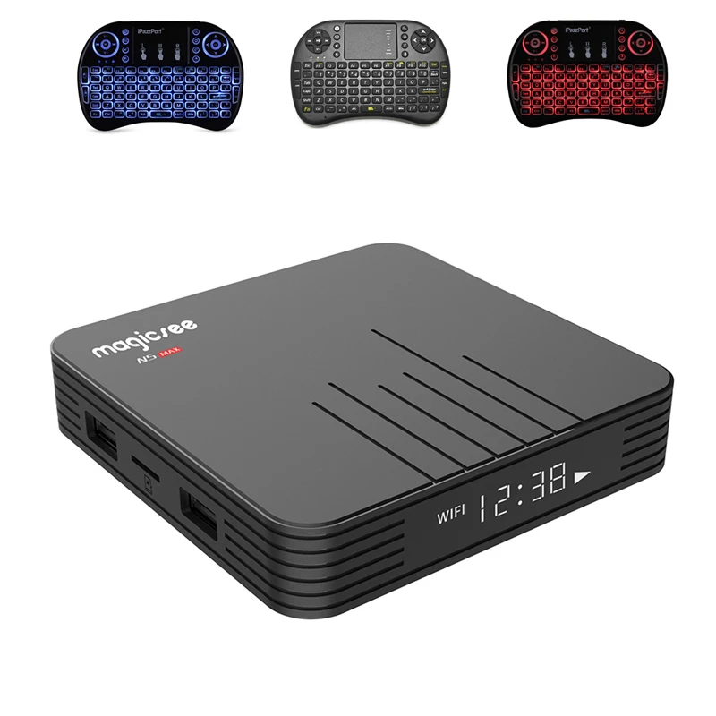 

MAGICSEE N5 Max TV Box Android 9.0 Bluetooth TV Box 4G DDR4 32G/64G EMMC 2.4GHZ 5GHz Dual Band WiFi Support 4K H.265 Set Top Box