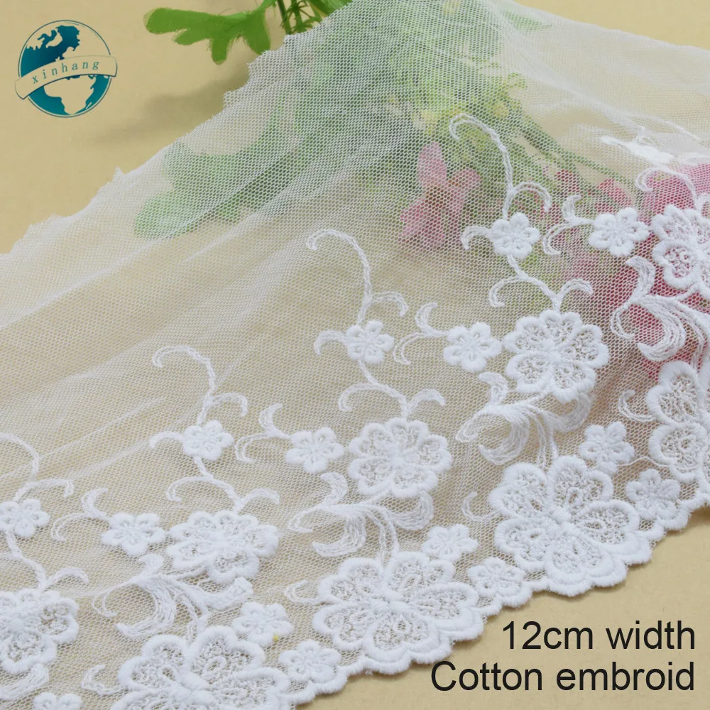3yards 12cm wide Cotton embroid lace sewing ribbon guipure lace african lace trim wedding lace DIY Garment Accessories#3337
3yards 12cm wide Cotton embroid lace sewing ribbon guipure lace african lace trim wedding lace DIY Garment Accessories#3337