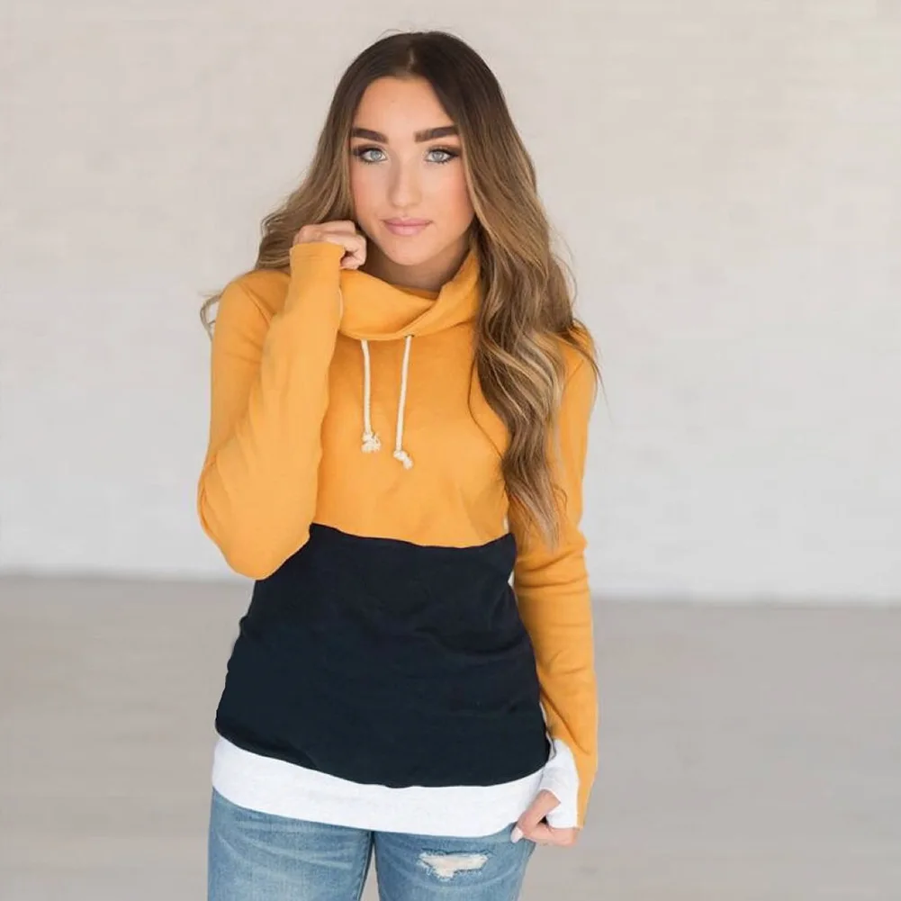2019 New Fashion Hoodies Women Stitching Color Long Sleeve Lace Up Women Top Patchwork Pullovers Casual Womens Clothing N329
2019 New Fashion Hoodies Women Stitching Color Long Sleeve Lace Up Women Top Patchwork Pullovers Casual Womens Clothing N329