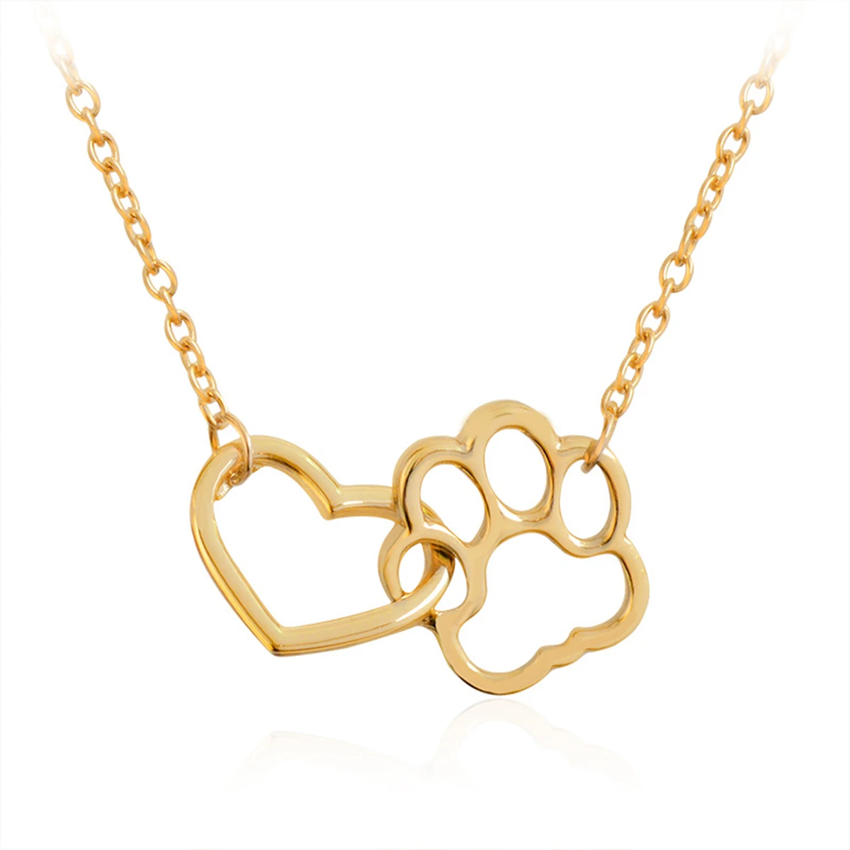 Cute Silver Gold Pets Dog Cat Paw Footprint Love Heart Pendant Necklace Shellhard New Fashion Romantic Jewelry Valentine Gift
Cute Silver Gold Pets Dog Cat Paw Footprint Love Heart Pendant Necklace Shellhard New Fashion Romantic Jewelry Valentine Gift