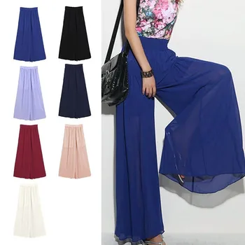 2019 New Fashion Lady Wide Leg Chiffon Pants High Waist Long Loose Palazzo Pants Culottes Trousers Women Summer Pants Pantalones
2019 New Fashion Lady Wide Leg Chiffon Pants High Waist Long Loose Palazzo Pants Culottes Trousers Women Summer Pants Pantalones