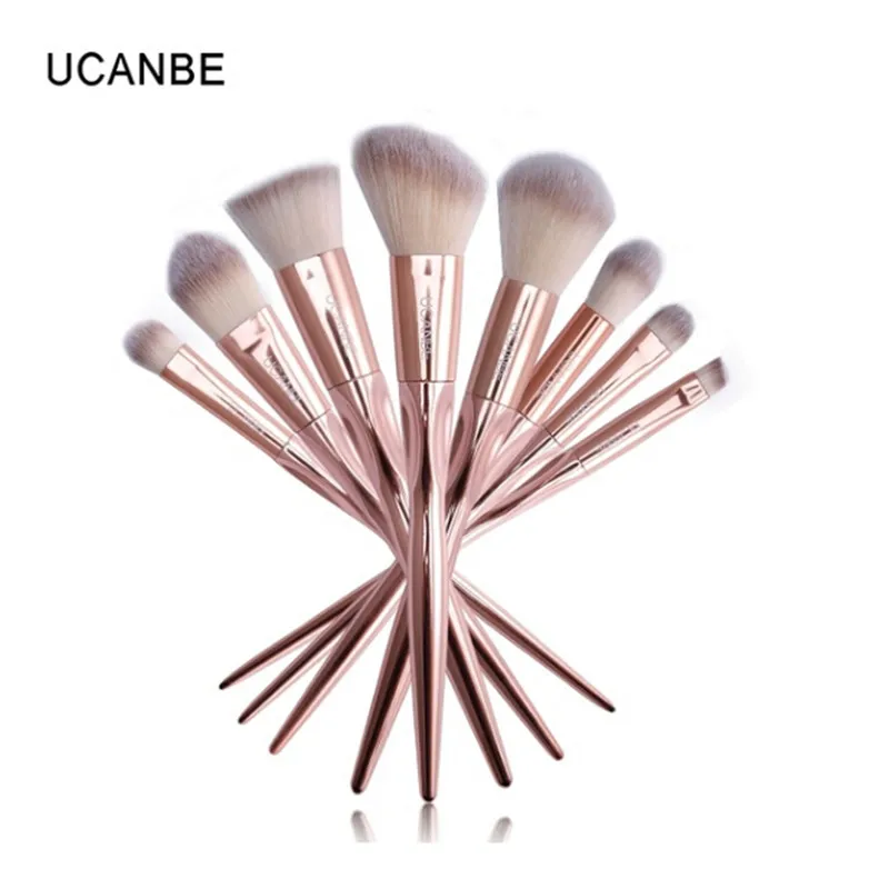 UCANBE 8pcs Rose Gold Grasp Handle Metallic Makeup Brushes Kit Set For Eyeshadow Contour Top Soft Fiber Hair Cosmetic Brush
UCANBE 8pcs Rose Gold Grasp Handle Metallic Makeup Brushes Kit Set For Eyeshadow Contour Top Soft Fiber Hair Cosmetic Brush