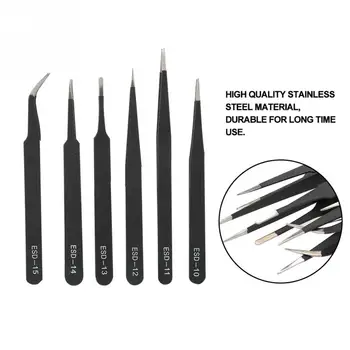 6PCS Picking Tool Studs Gem Sewing Hair Removal Eye Brow Trimme Curved Straight Stainless Steel Black Tweezer Maintenance Tool
6PCS Picking Tool Studs Gem Sewing Hair Removal Eye Brow Trimme Curved Straight Stainless Steel Black Tweezer Maintenance Tool
