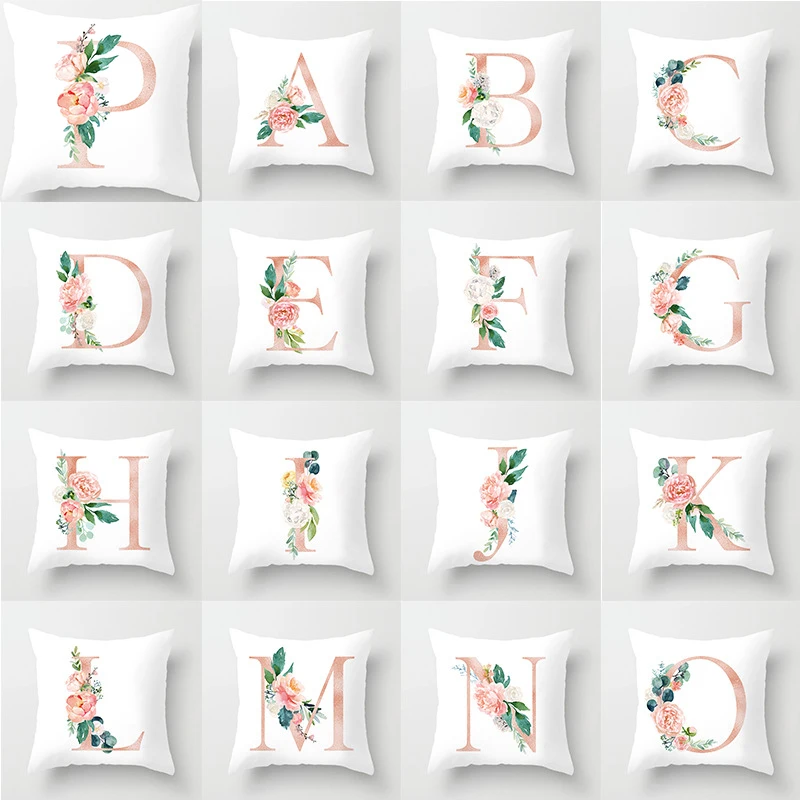 Sale 1PC Letter Pillow 45x45cm Flower Pillowcase English Alphabet For Cover Home Supplies
Sale 1PC Letter Pillow 45x45cm Flower Pillowcase English Alphabet For Cover Home Supplies