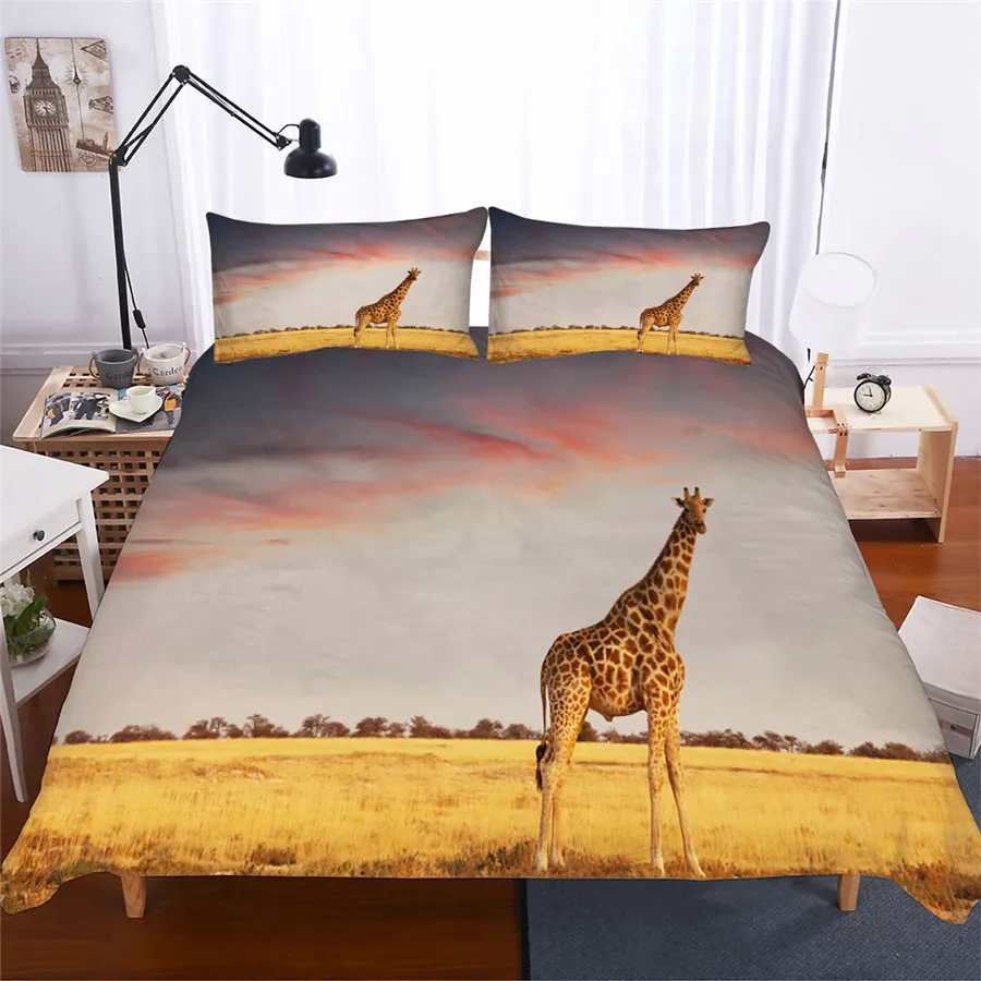 Bedding Set 3D Printed Duvet Cover Bed Set Giraffe Animal Home Textiles for Adults Lifelike Bedclothes with Pillowcase #CJL10
Bedding Set 3D Printed Duvet Cover Bed Set Giraffe Animal Home Textiles for Adults Lifelike Bedclothes with Pillowcase #CJL10