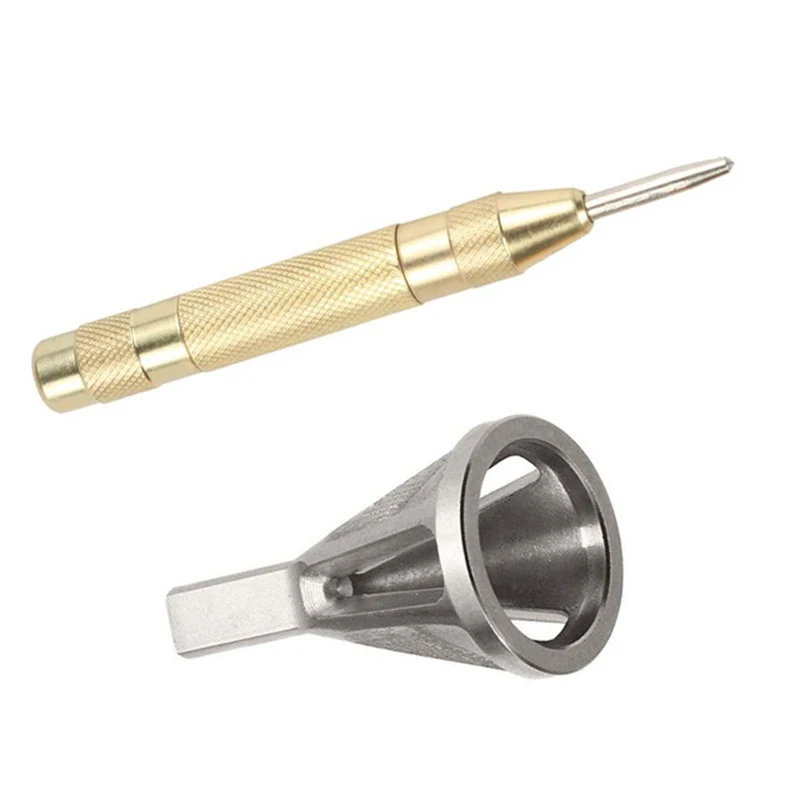 1*Chamfer Tool+1*Centre Punch Deburring External Chamfer Tool Remove Burr Tools For Drill Bit Fits Size 8-32 B
1*Chamfer Tool+1*Centre Punch Deburring External Chamfer Tool Remove Burr Tools For Drill Bit Fits Size 8-32 B