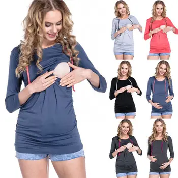 2019 New Women Pregnant Maternity Clothes Nursing Tops Long Sleeve Hooded Breastfeeding T-Shirt Casual Clothes
2019 New Women Pregnant Maternity Clothes Nursing Tops Long Sleeve Hooded Breastfeeding T-Shirt Casual Clothes