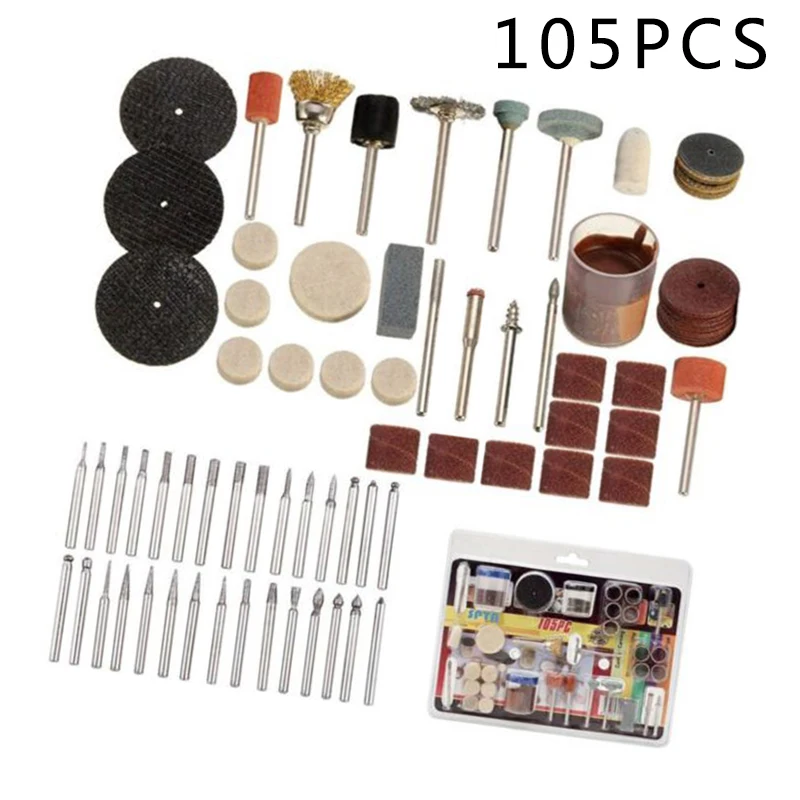 105pcs/Set Multi-function Rotary Tool Polishing Kit Grinding Polishing Kit For Rotary Tool Drill Grinder 
105pcs/Set Multi-function Rotary Tool Polishing Kit Grinding Polishing Kit For Rotary Tool Drill Grinder