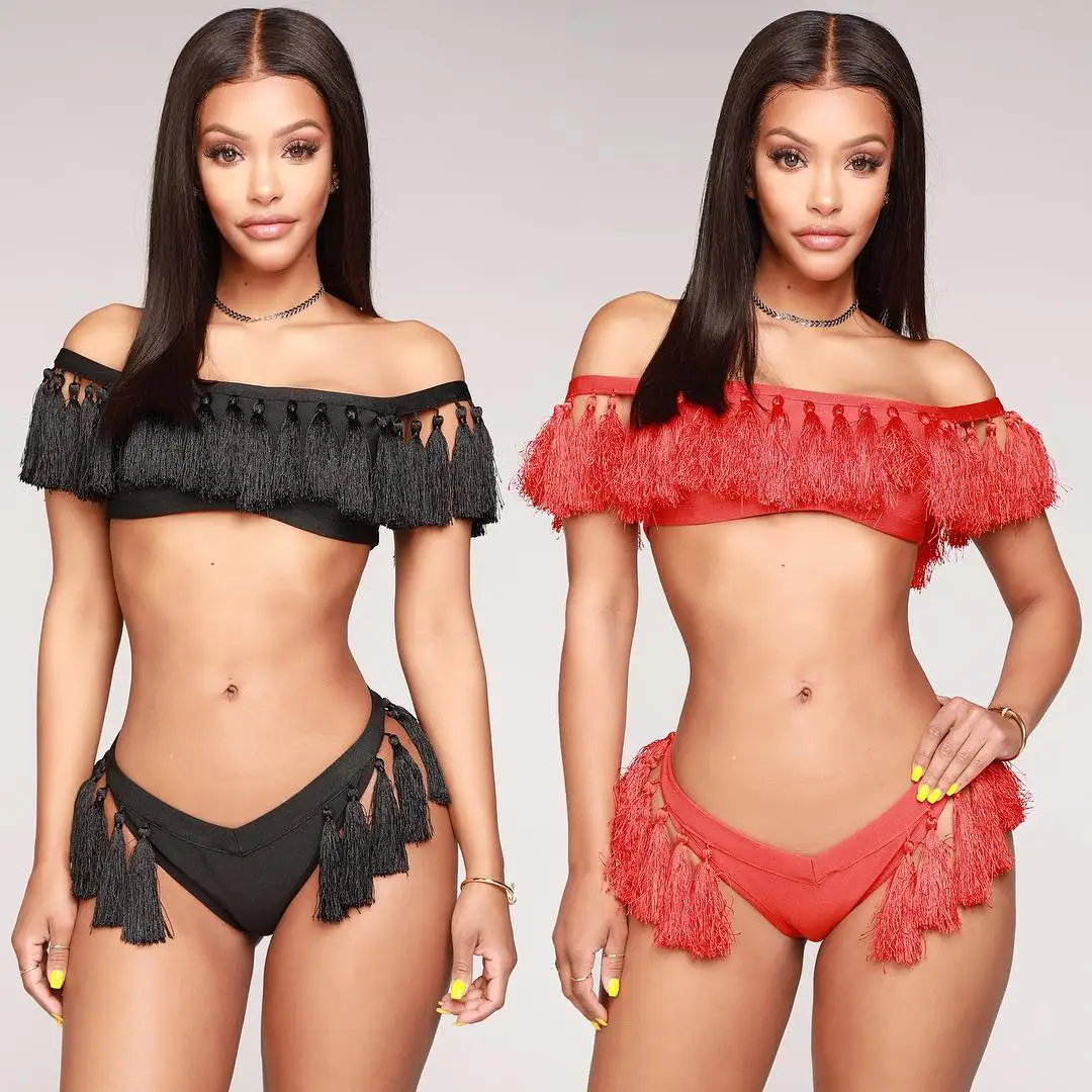 Hirigin Tassels New Women Bikini Set Sexy Swimwear Summer Beach Bathing Suit 2019 Push Up Padded Bra Swimsuit Thong Monokini
Hirigin Tassels New Women Bikini Set Sexy Swimwear Summer Beach Bathing Suit 2019 Push Up Padded Bra Swimsuit Thong Monokini