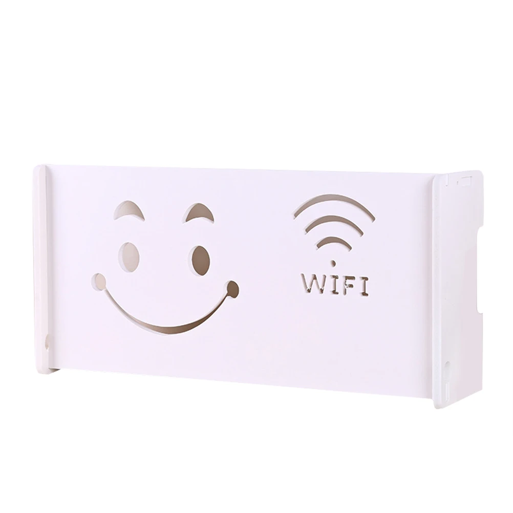 Router Modem Storage Box Container Wall Mounted Shelf Storage Rack with Thick Eyebrow Smiling Face and WIFI Pattern
Router Modem Storage Box Container Wall Mounted Shelf Storage Rack with Thick Eyebrow Smiling Face and WIFI Pattern
