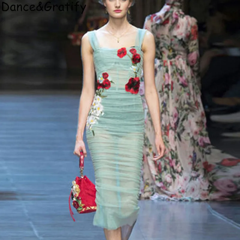 2019 Summer Brand Designer Celebrity Runway Long Dress Women Vintage Embroidery Flowers Sexy Slim Bodycon Sheath Paty Dresses
2019 Summer Brand Designer Celebrity Runway Long Dress Women Vintage Embroidery Flowers Sexy Slim Bodycon Sheath Paty Dresses