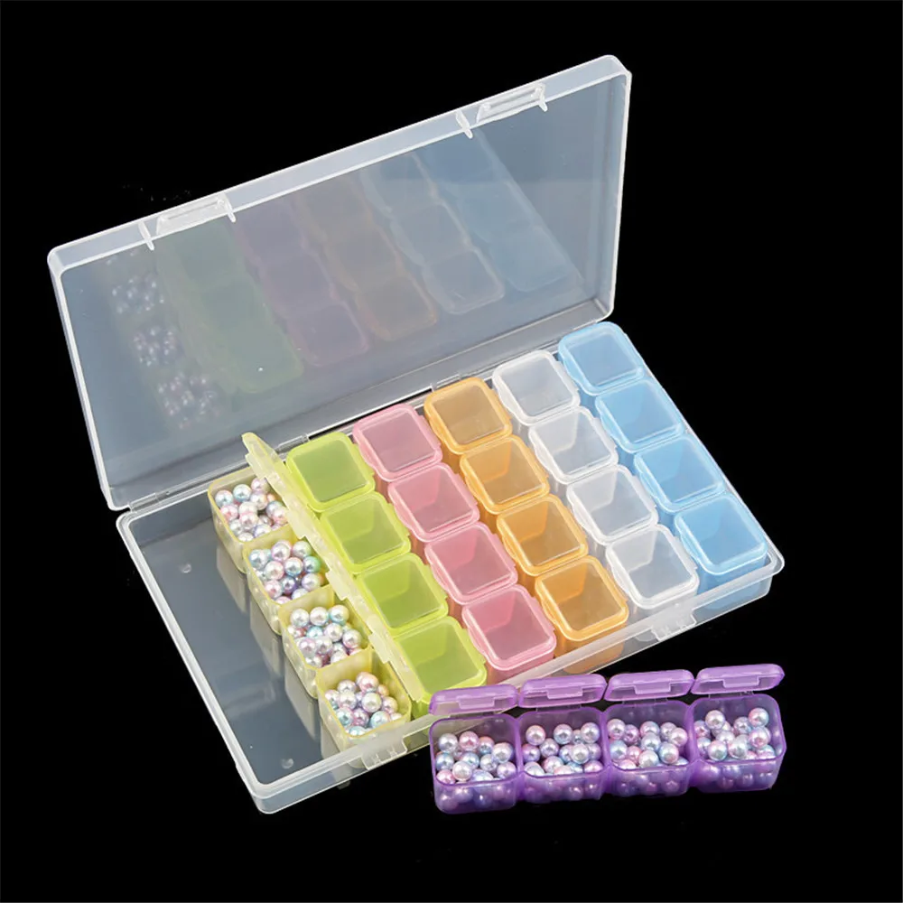 28 Slots Home Storage Box Diamond Painting kits Plastic Box Nail Art Rhinestone Tools Beads Case Organizer Holder Kit
28 Slots Home Storage Box Diamond Painting kits Plastic Box Nail Art Rhinestone Tools Beads Case Organizer Holder Kit