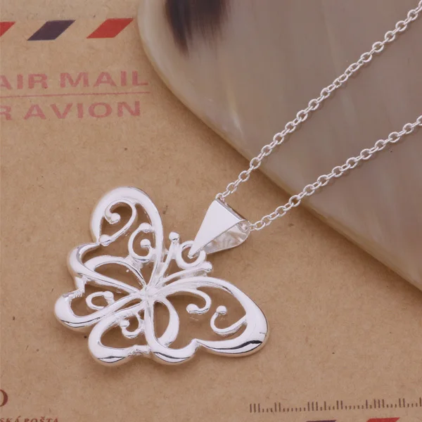 An153 Hot 925 Sterling Silver Necklace 925 Silver Fashion Jewelry Pendant Arabesquitic Butterfly /giaaozha Amoajdva
An153 Hot 925 Sterling Silver Necklace 925 Silver Fashion Jewelry Pendant Arabesquitic Butterfly /giaaozha Amoajdva