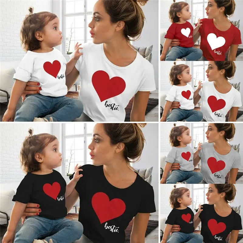 PUDCOCO Fashion Family Matching Outfits Mother and Daughter T-shirt Heart Printed Cotton Clothes Summer Kids Tee
PUDCOCO Fashion Family Matching Outfits Mother and Daughter T-shirt Heart Printed Cotton Clothes Summer Kids Tee