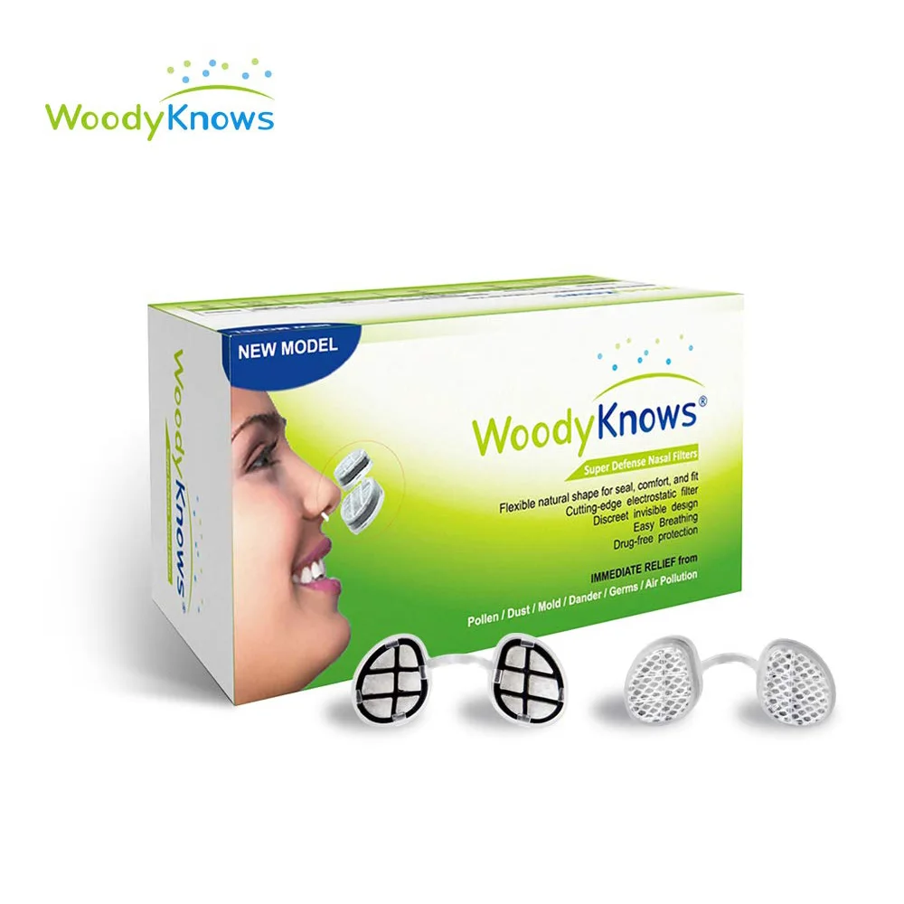 

Anti PM2.5 WoodyKnows Super Defense Nasal Filter No Air Pollution Nose Masks No Pollen Allergies Dust Allergy Relief
