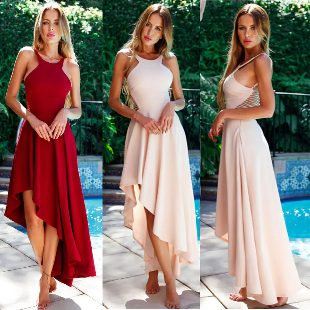 Women Sleeveless Backless Boho Long Maxi Dress Evening Party Beach Long Dress Formal Sleeveless Irregular Dress
Women Sleeveless Backless Boho Long Maxi Dress Evening Party Beach Long Dress Formal Sleeveless Irregular Dress