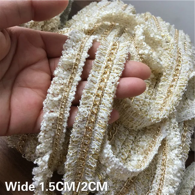 1.5CM/2CM Delicate Golden Chain Embroidery Lace Applique Collar Neckline Edge Trim Ribbon For Wedding Dress Curtains DIY Sewing
1.5CM/2CM Delicate Golden Chain Embroidery Lace Applique Collar Neckline Edge Trim Ribbon For Wedding Dress Curtains DIY Sewing