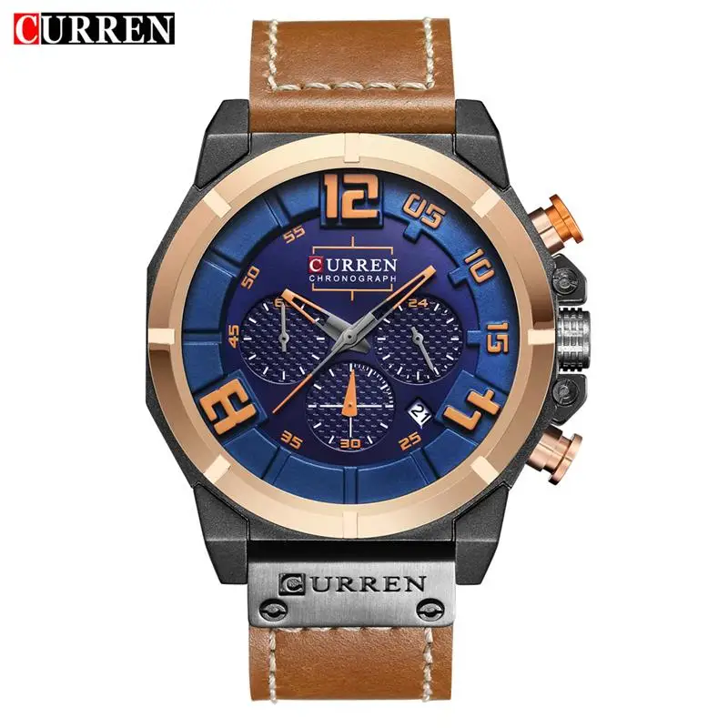 CURREN 8287 Top Brand Chronograph Quartz Watches Men 24 Hour Date Men Sport Leather Wrist Watch
CURREN 8287 Top Brand Chronograph Quartz Watches Men 24 Hour Date Men Sport Leather Wrist Watch