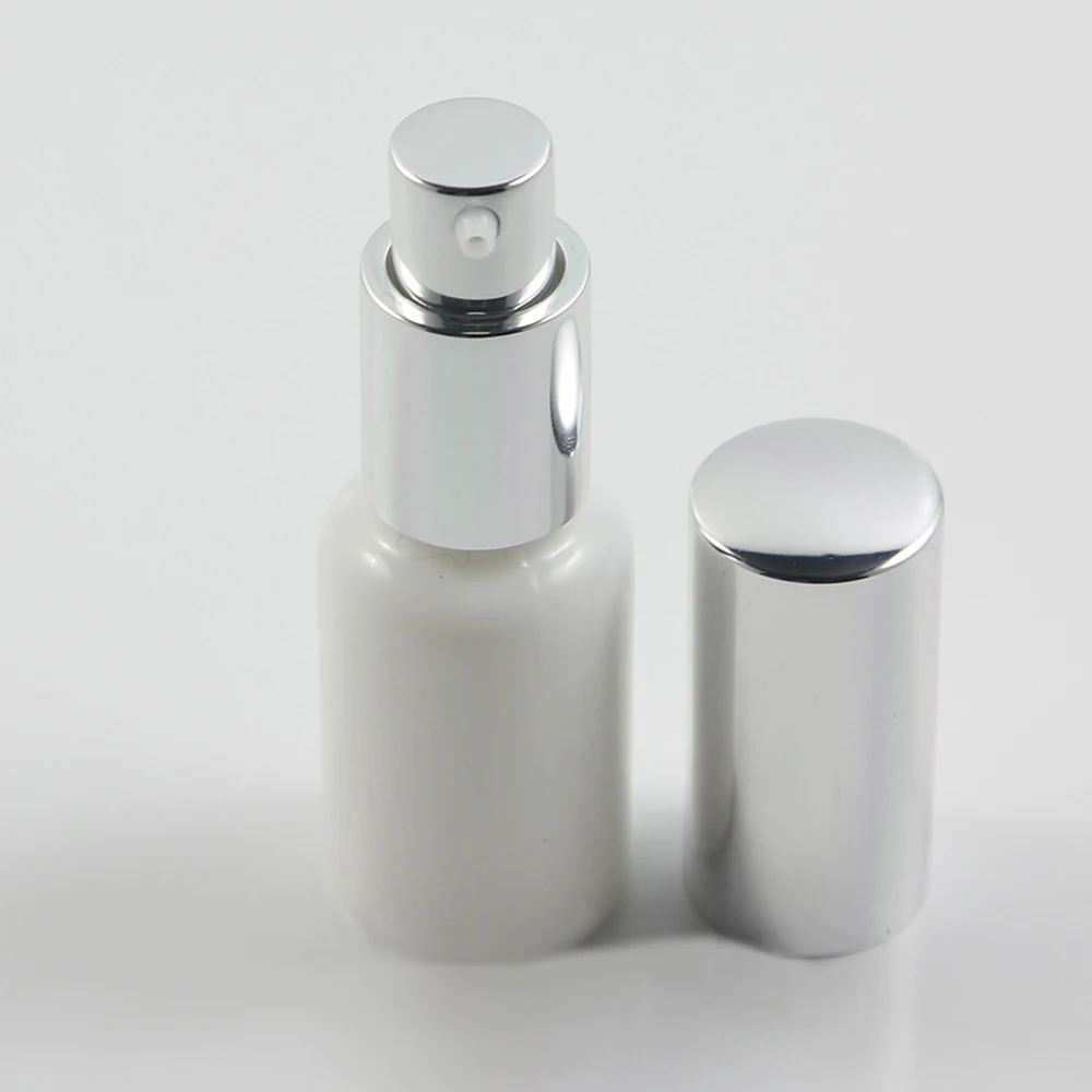 Glass bottle body silver lotion bottle pump 0.5oz opal white bottle for cosmetic
Glass bottle body silver lotion bottle pump 0.5oz opal white bottle for cosmetic