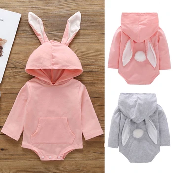 2019 Brand New Newborn Baby Flant Toddler Girls Boys Soild Hooded Cute Bodysuits Bodysuit With Rabbit Hat
2019 Brand New Newborn Baby Flant Toddler Girls Boys Soild Hooded Cute Bodysuits Bodysuit With Rabbit Hat