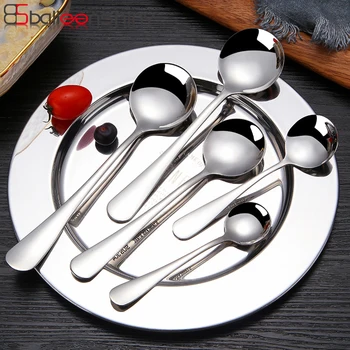 BalleenShiny Round Spoon Long Handle Stainless Steel Kitchen Tableware Dessert Soup Oatmeal Egg Custard Scoop Hotel Cutlery Tool
BalleenShiny Round Spoon Long Handle Stainless Steel Kitchen Tableware Dessert Soup Oatmeal Egg Custard Scoop Hotel Cutlery Tool