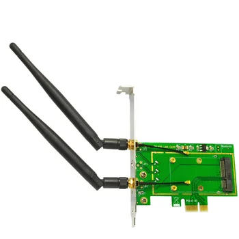 200pcs Mini PCI-E to PCI-E 1X Desktop Adapter Convertor with Two Antennas for Wireless Wifi Network Card
200pcs Mini PCI-E to PCI-E 1X Desktop Adapter Convertor with Two Antennas for Wireless Wifi Network Card
